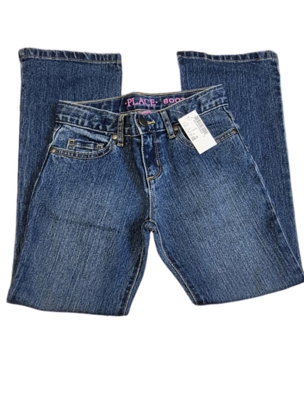The Children's Place Medium Stonewashed Bootcut Blue Jeans Sz 6X 7 Girls Denim